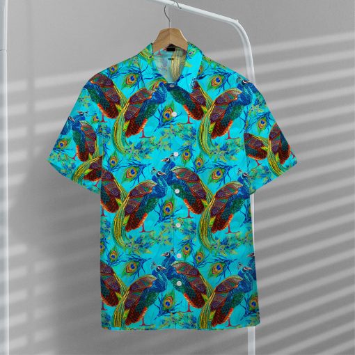Gearhumans 3D Peacock Hawaii Shirt