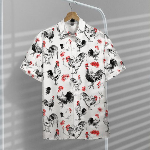 Gearhumans 3D Rooster Hawaii Shirt
