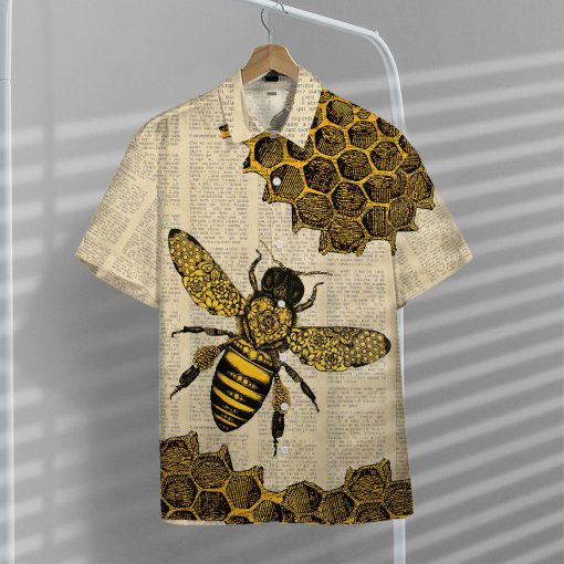 Gearhumans 3D Bee Hawaii Shirt - Image 5