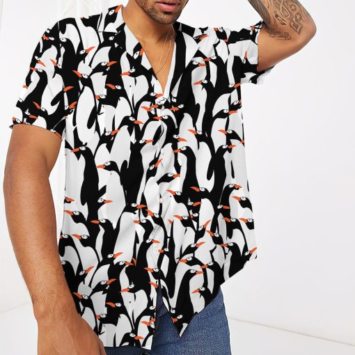 Gearhumans 3D Flying Penguins Hawaii Shirt - Image 3