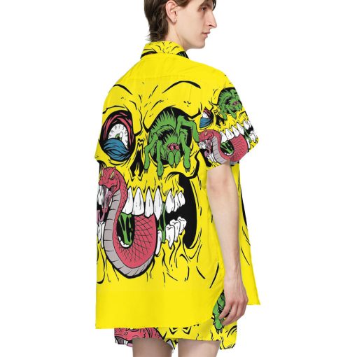 Gearhumans 3D Bone Head Custom Hawaii Shirt - Image 4