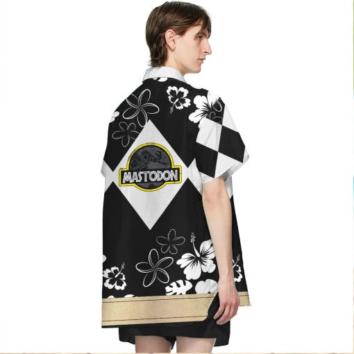 Gearhumans 3D Mighty Morphin Power Ranger Black Hawaii Shirt