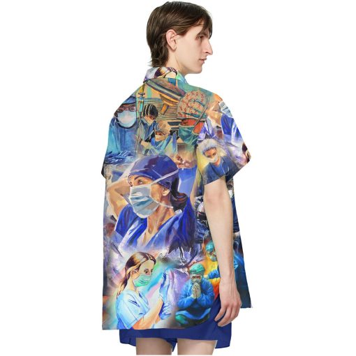 Gearhumans 3D Nurse Hawaii Shirt
