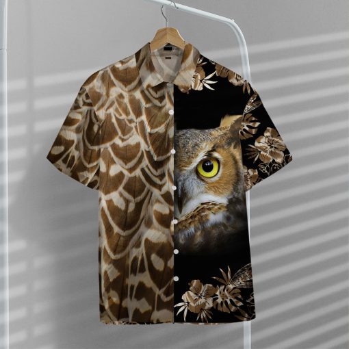 Gearhumans 3D Owl Hawaii Shirt