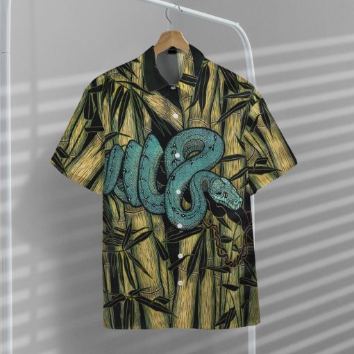 Gearhumans 3D Green Snake Hawaii Shirt - Image 5