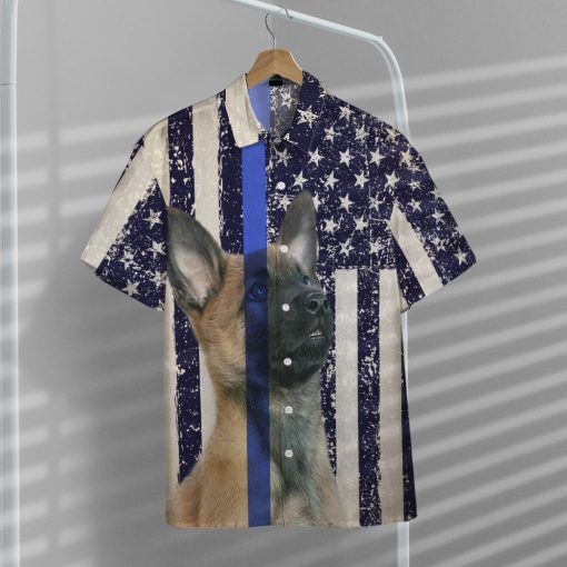 Gearhumans 3D American Police Puppy Hawaii Shirt - Image 5