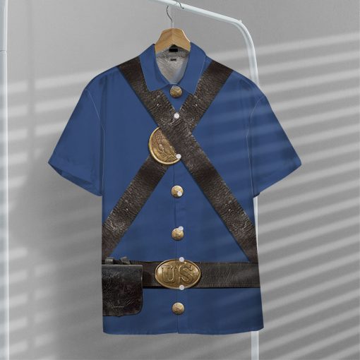 Gearhumans 3D Custom Union Infantry Uniform In Civil War Hawaii Shirt - Image 7