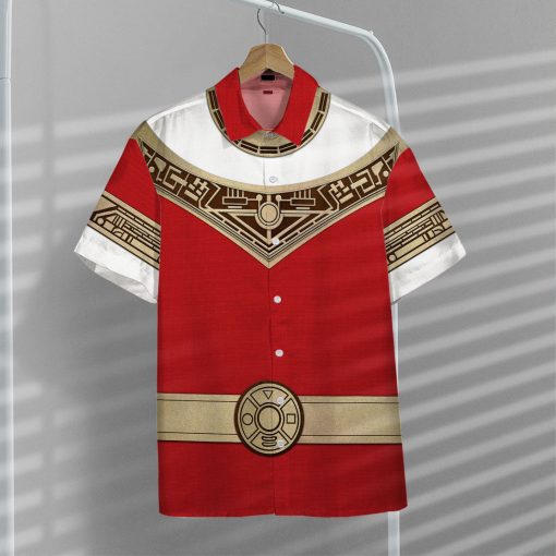 Gearhumans 3D Power Ranger Zeo Red Hawaii Shirt