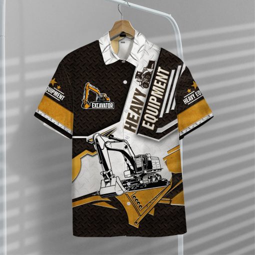 Gearhumans 3D Excavator Hawaii Shirt - Image 6