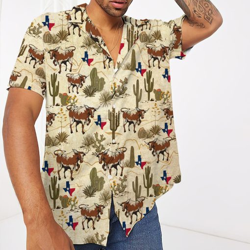 Gearhumans 3D Longhorn Texas Hawaii Shirt - Image 4