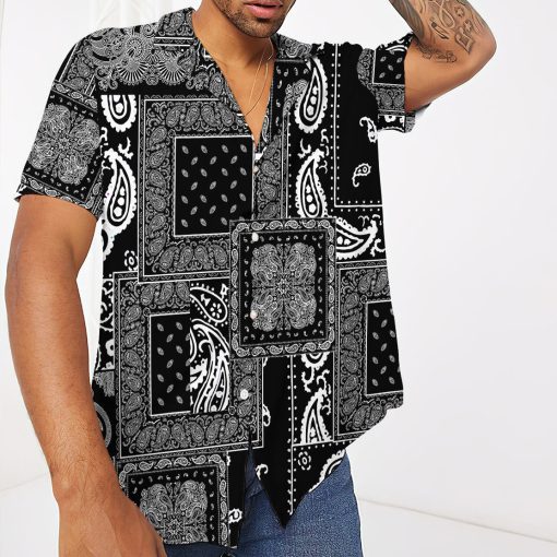 Gearhumans 3D Black Multiple Paisley Bandanas Hawaii Shirt - Image 4