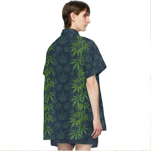 Gearhumans 3D Cannabis Leaves Hawaii Shirt