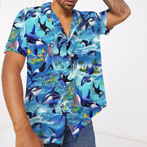 Gearhumans 3D Dolphins Hawaii Shirt - Image 4