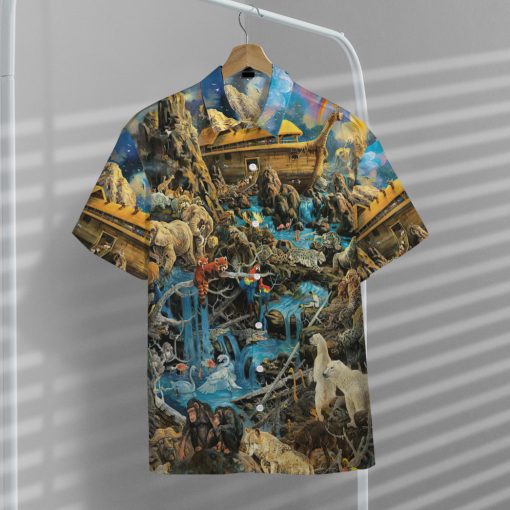 Gearhumans 3D Noah Animals Hawaii Shirt - Image 6