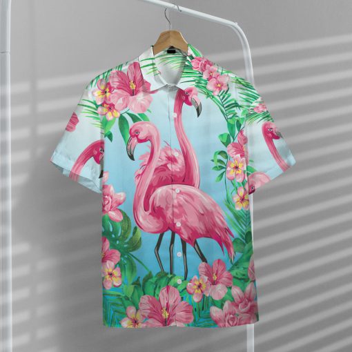 Gearhumans 3D Flamingo Hawaii Shirt