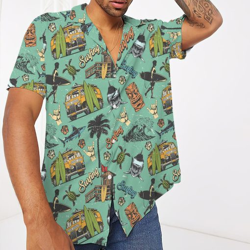 Gearhumans 3D Surfing Time Hawaii Shirt