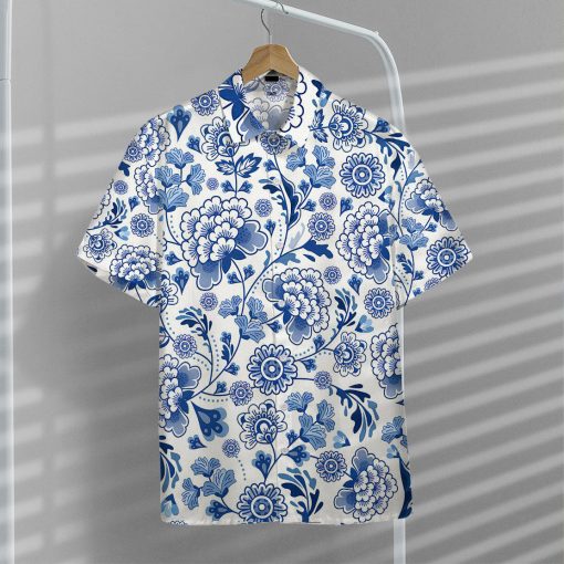 Gearhumans 3D Porcelain Pattern Hawaii Shirt - Image 6