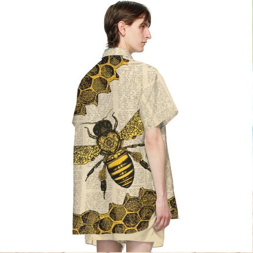 Gearhumans 3D Bee Hawaii Shirt - Image 4