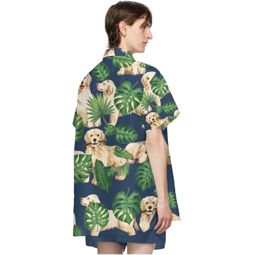 Gearhumans 3D Tropical Golden Retrievers Hawaii Shirt - Image 4