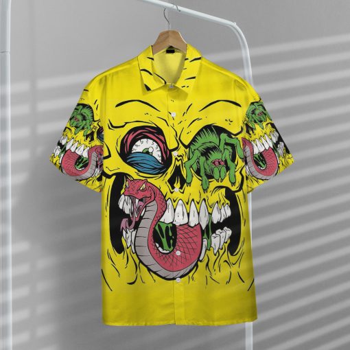 Gearhumans 3D Bone Head Custom Hawaii Shirt - Image 7