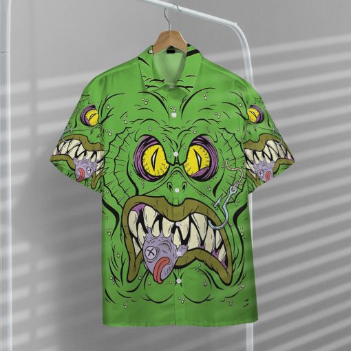 Gearhumans 3D Gruesome Gillman Custom Hawaii Shirt - Image 7