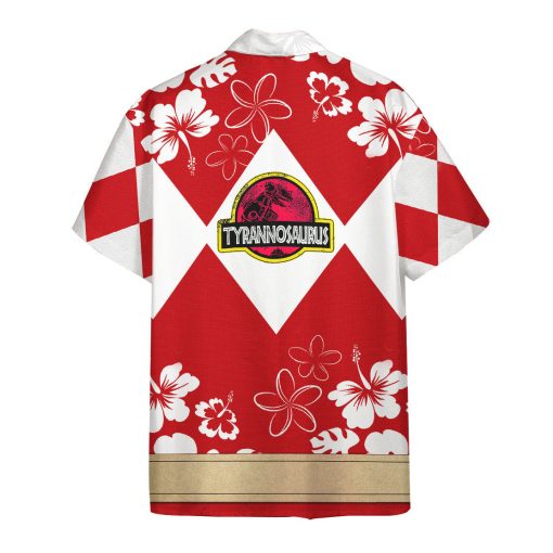 Gearhumans 3D Mighty Morphin Power Ranger Red Hawaii Shirt