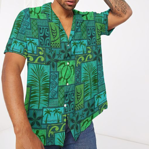 Gearhumans 3D Green Turtles Hawaii Shirt