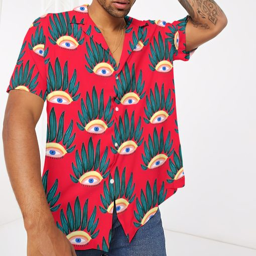 Gearhumans 3D Evil Eyes Hawaii Shirt