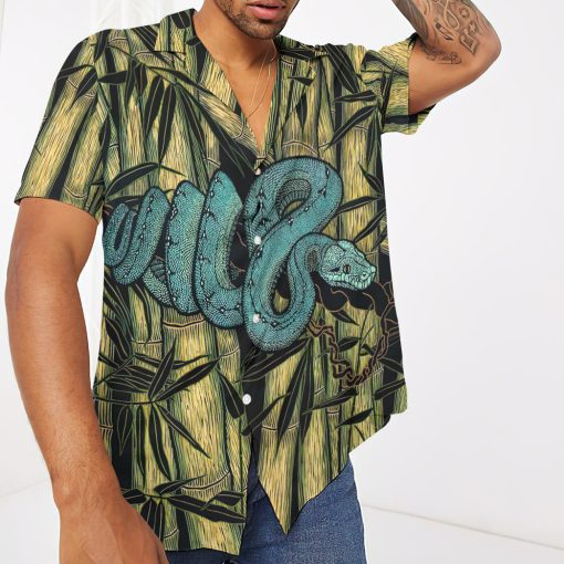 Gearhumans 3D Green Snake Hawaii Shirt - Image 3