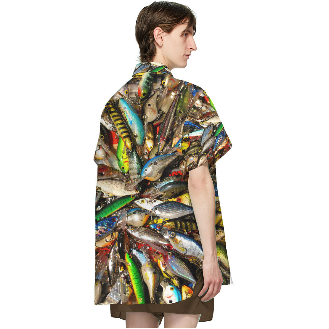 Gearhumans 3D Fishing Baits Stainless Steel Hawaii Shirt 5 Gearhumans 3D Fishing Baits Stainless Steel Hawaii Shirt - Image 5