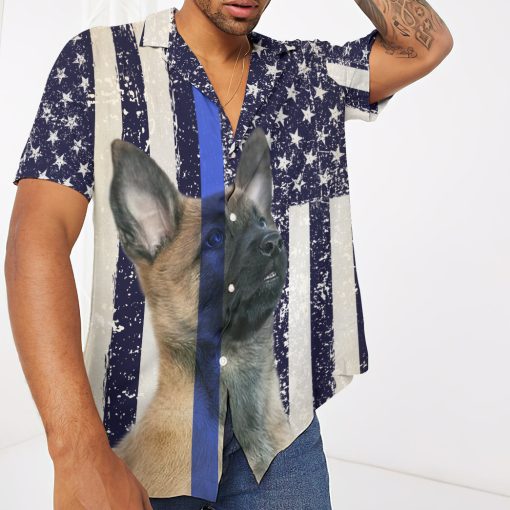Gearhumans 3D American Police Puppy Hawaii Shirt - Image 3