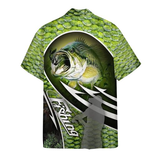 Gearhumans 3D Bass Fishing Hawaii Shirt - Image 2