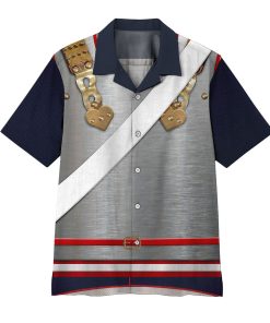 Gearhumans 3D Napoleonic French Heavy Cavalry Custom Hawaii Shirt