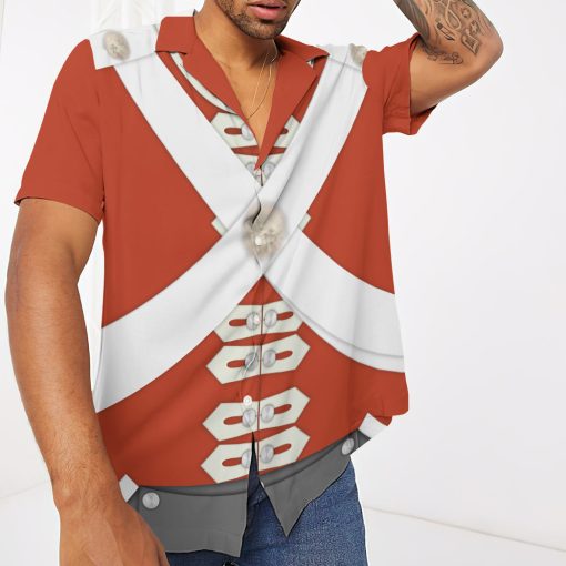 Gearhumans 3D Custom British Army Redcoats Hawaii Shirt - Image 3