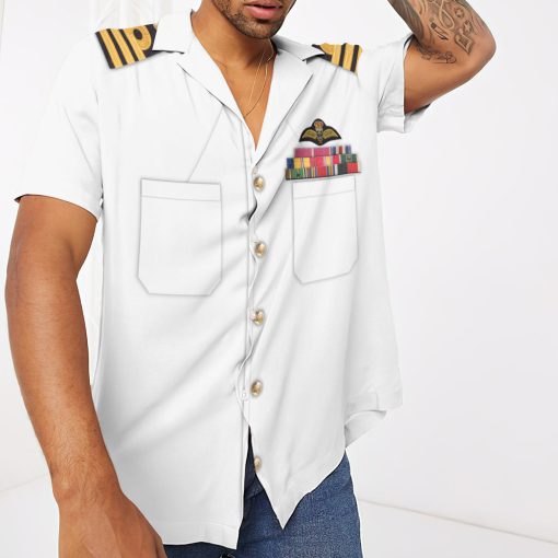 Gearhumans 3D Custom White Uniforms Of The Royal Navy Hawaii Shirt