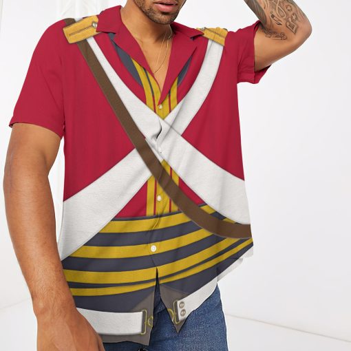 Gearhumans 3D British 2nd Heavy Dragoon Custom Hawaii Shirt - Image 3