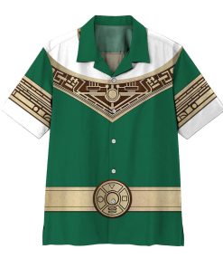 Gearhumans 3D Power Ranger Zeo Green Hawaii Shirt
