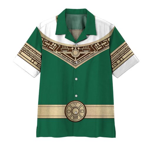 Gearhumans 3D Power Ranger Zeo Green Hawaii Shirt
