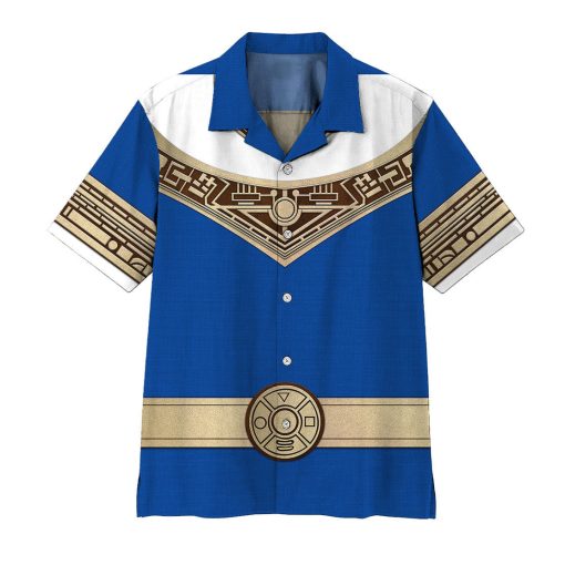 Gearhumans 3D Power Ranger Zeo Blue Hawaii Shirt
