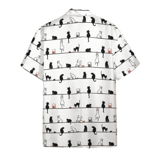 Gearhumans 3D Cat Hawaii Shirt - Image 2