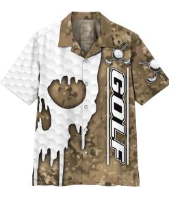 Gearhumans 3D Camo Golf Hawaii Shirt