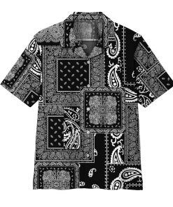 Gearhumans 3D Black Multiple Paisley Bandanas Hawaii Shirt