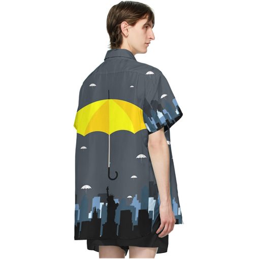 Gearhumans 3D Yellow Umbrella Hawaii Shirt