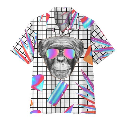 Gearhumans 3D Holographic Monkey Hawaii Shirt