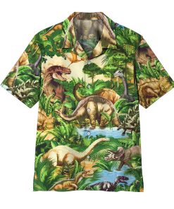 Gearhumans 3D Dinosaur Hawaii Shirt