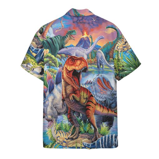 Gearhumans 3D Dinosaur Population Hawaii Shirt - Image 2