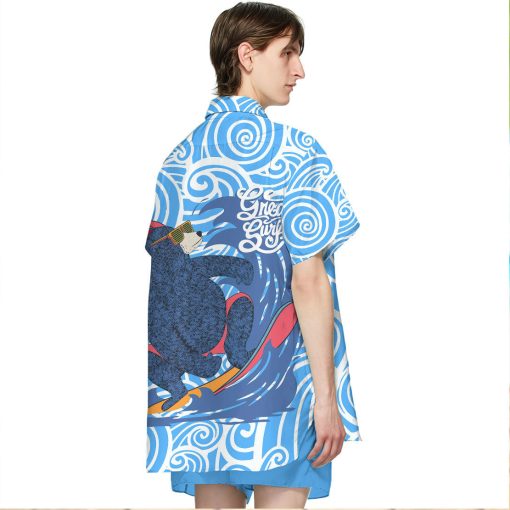 Gearhumans 3D Surfing Bear Hawaii Shirt - Image 5