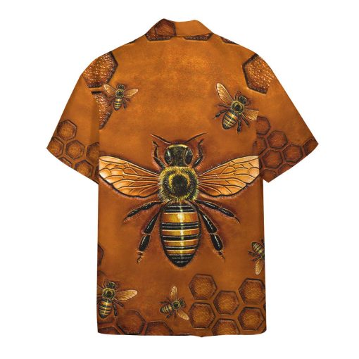 Gearhumans 3D Bee Hawaii Shirt - Image 2