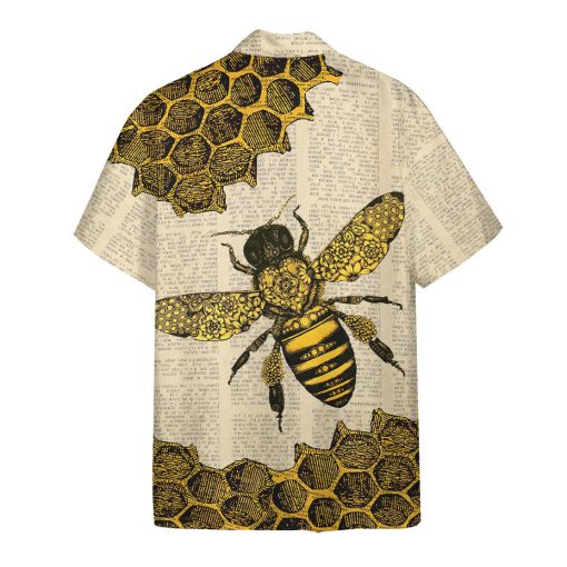Gearhumans 3D Bee Hawaii Shirt - Image 2