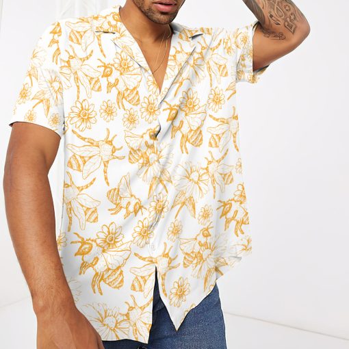 Gearhumans 3D Bees Hawaii Shirt - Image 3